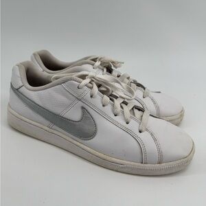 Nike Court Royale White Metallic Silver Women's Size 9.5 Everyday Wear